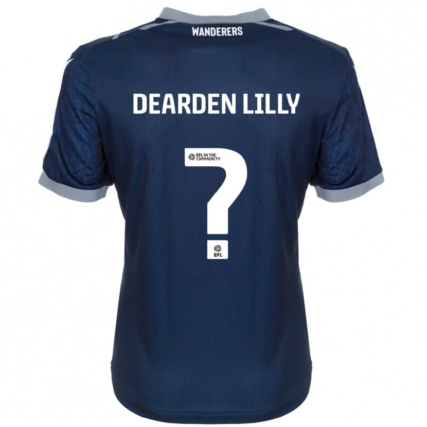 Danxen Hombre Camiseta Jessica Dearden-Lilly #0 Azul Marino Gris 2ª Equipación 2025/26 La Camisa
