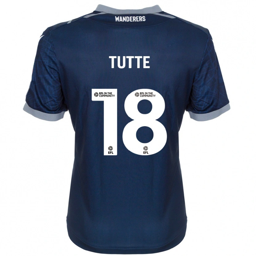 Danxen Hombre Camiseta Andrew Tutte #18 Azul Marino Gris 2ª Equipación 2025/26 La Camisa