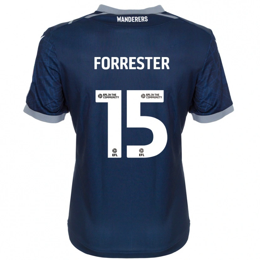 Danxen Hombre Camiseta Will Forrester #15 Azul Marino Gris 2ª Equipación 2025/26 La Camisa