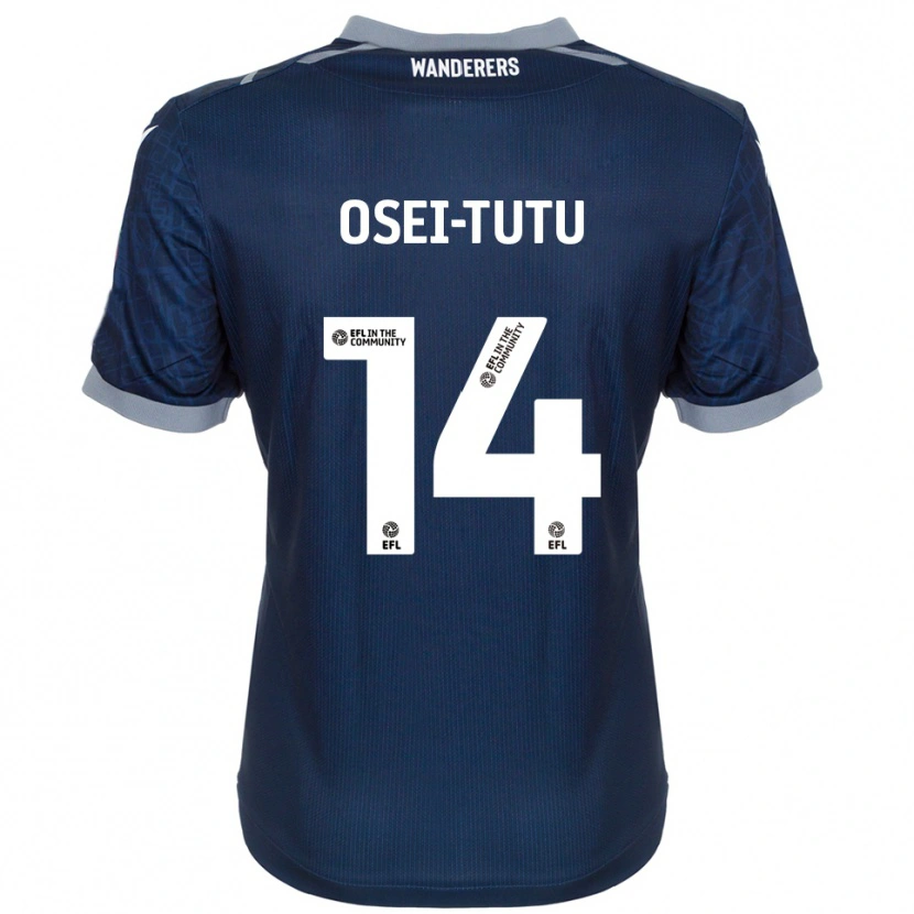 Danxen Hombre Camiseta Jordi Osei-Tutu #14 Azul Marino Gris 2ª Equipación 2025/26 La Camisa