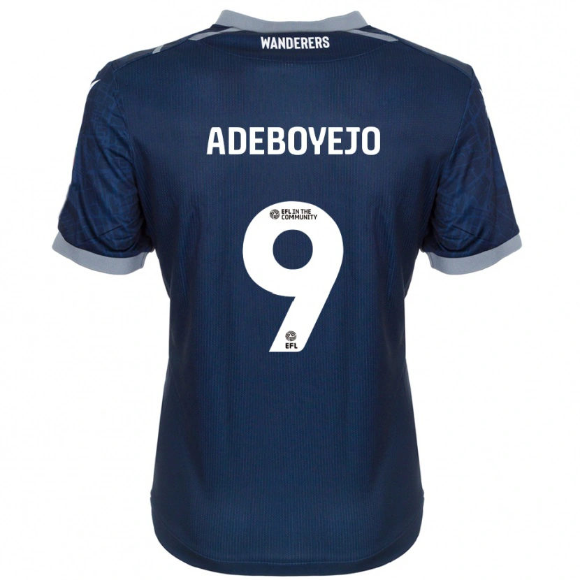 Danxen Hombre Camiseta Victor Adeboyejo #9 Azul Marino Gris 2ª Equipación 2025/26 La Camisa