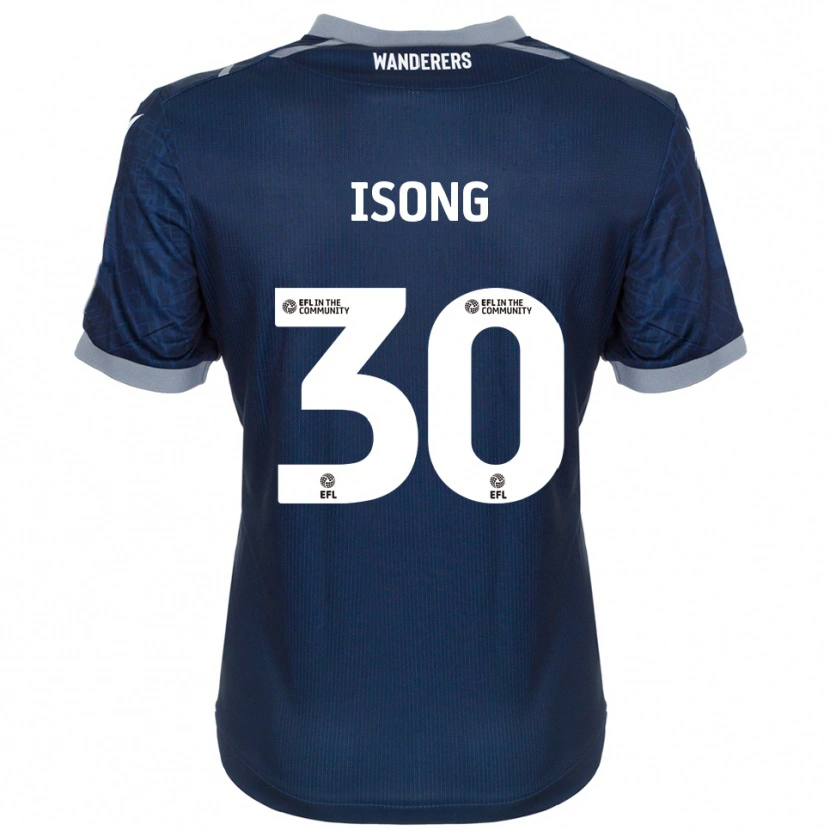 Danxen Hombre Camiseta Mark Isong #30 Azul Marino Gris 2ª Equipación 2025/26 La Camisa