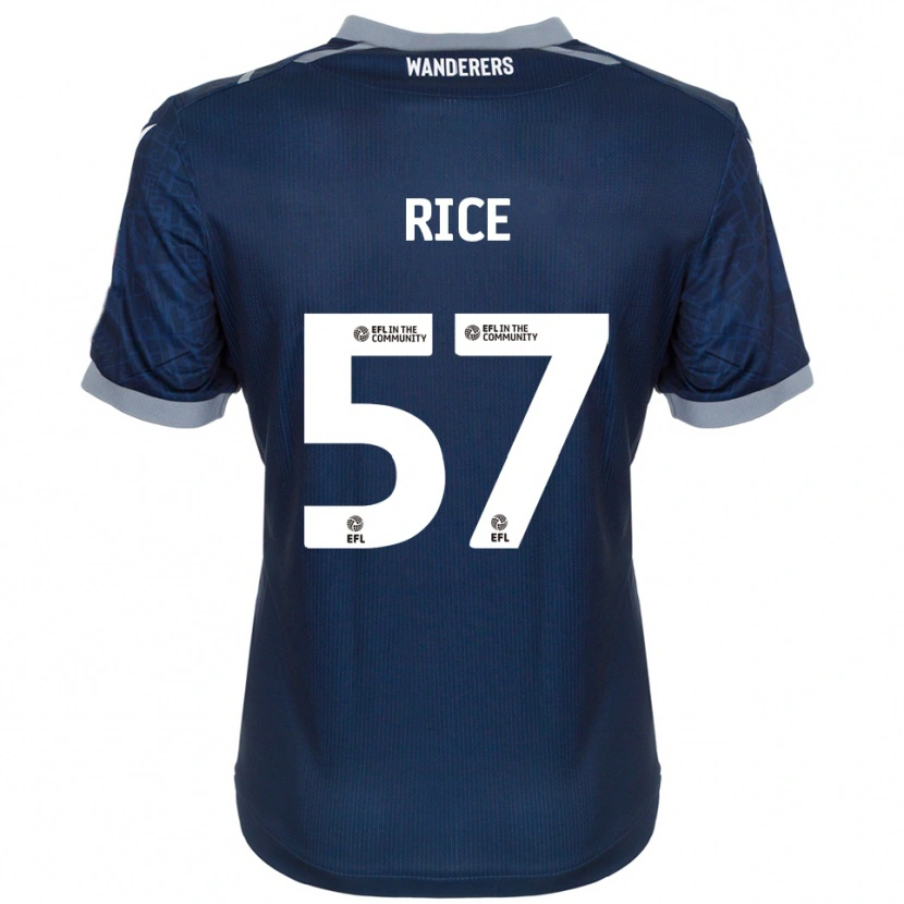 Danxen Hombre Camiseta Harrison Rice #57 Azul Marino Gris 2ª Equipación 2025/26 La Camisa