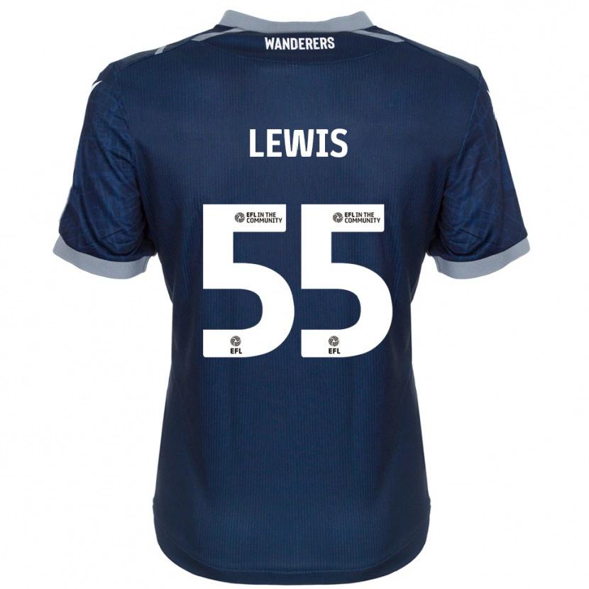 Danxen Hombre Camiseta Conor Lewis #55 Azul Marino Gris 2ª Equipación 2025/26 La Camisa