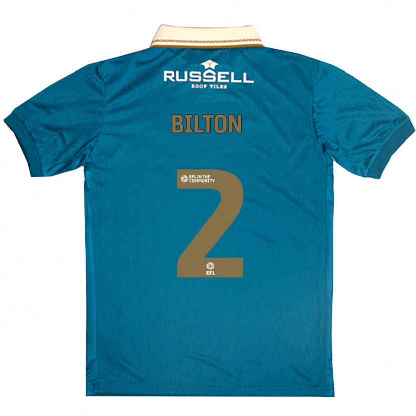 Danxen Hombre Camiseta Kye Bilton #2 Celeste Blanco 2ª Equipación 2025/26 La Camisa