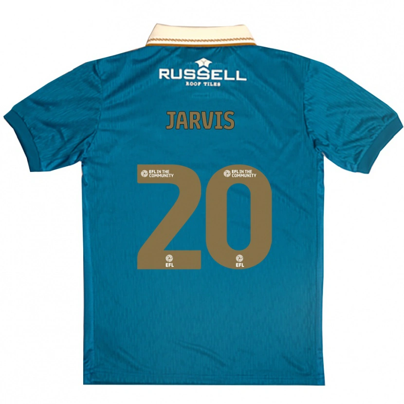 Danxen Hombre Camiseta Charlotte Jarvis #20 Celeste Blanco 2ª Equipación 2025/26 La Camisa