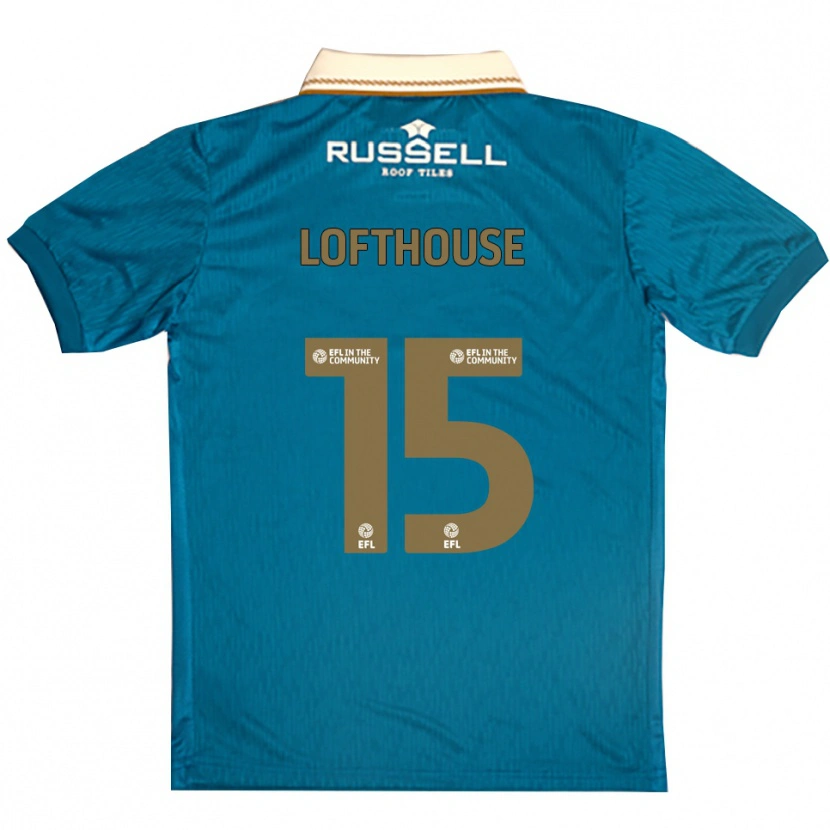 Danxen Hombre Camiseta Kyran Lofthouse #15 Celeste Blanco 2ª Equipación 2025/26 La Camisa