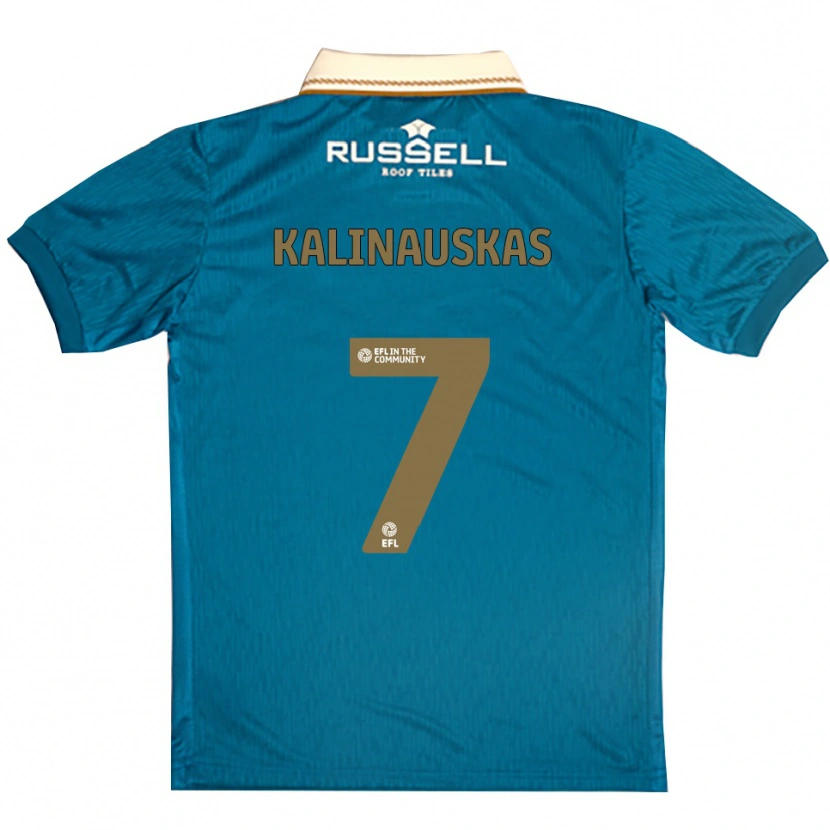 Danxen Hombre Camiseta Tomas Kalinauskas #7 Celeste Blanco 2ª Equipación 2025/26 La Camisa