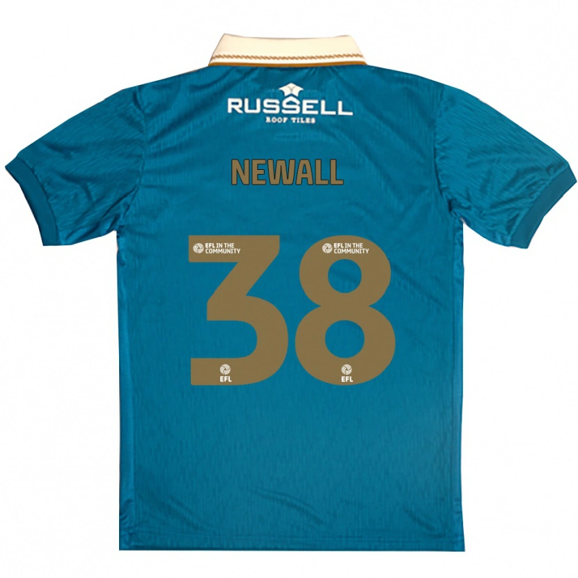 Danxen Hombre Camiseta Jack Newall #38 Celeste Blanco 2ª Equipación 2025/26 La Camisa