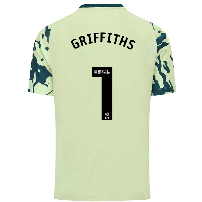 Danxen Hombre Camiseta Ewan Griffiths #1 Verde Oscuro 2ª Equipación 2025/26 La Camisa