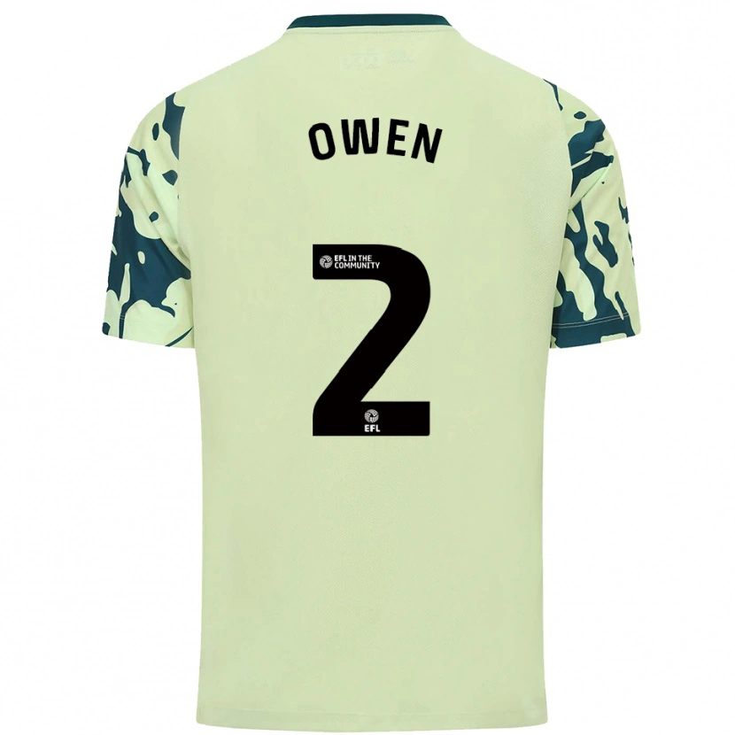 Danxen Hombre Camiseta Lisa Owen #2 Verde Oscuro 2ª Equipación 2025/26 La Camisa