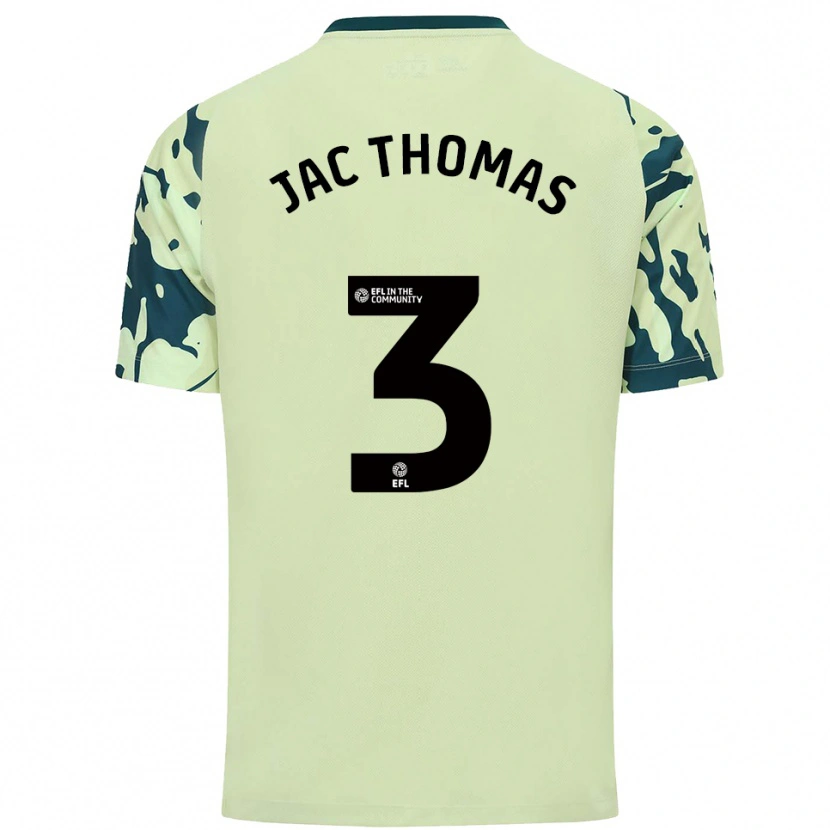 Danxen Hombre Camiseta Jac Thomas #3 Verde Oscuro 2ª Equipación 2025/26 La Camisa
