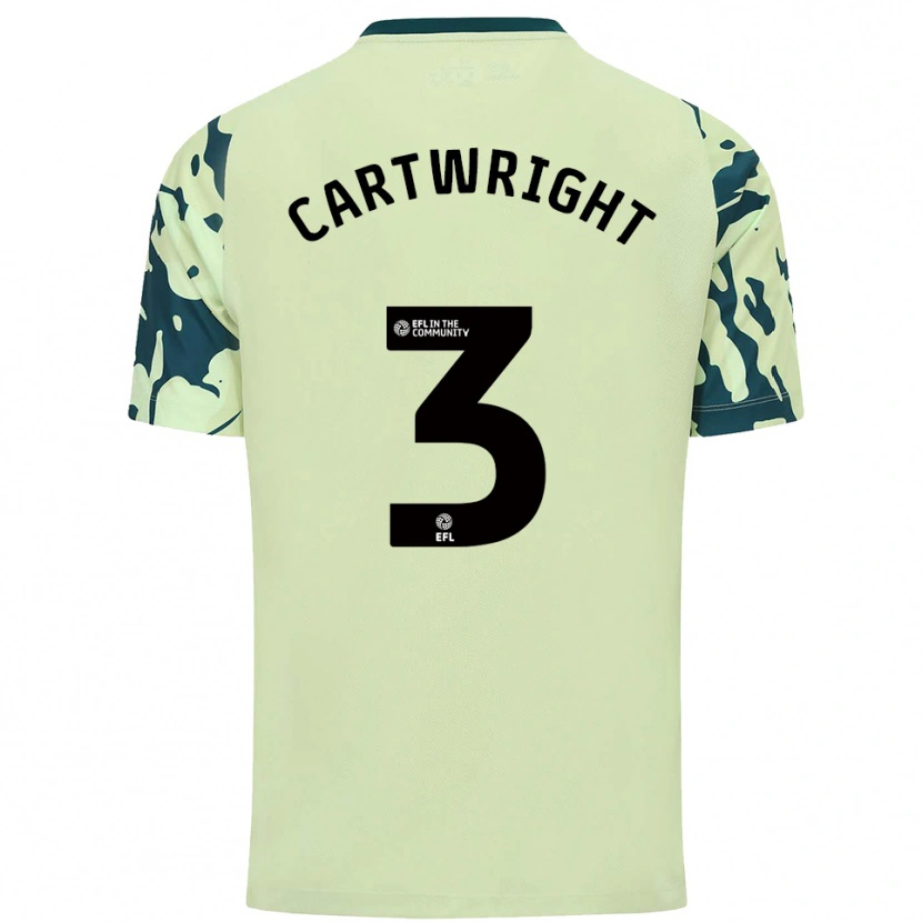 Danxen Hombre Camiseta Logan Cartwright #3 Verde Oscuro 2ª Equipación 2025/26 La Camisa