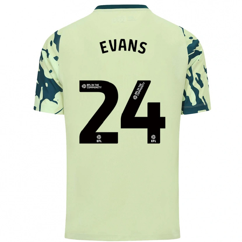 Danxen Hombre Camiseta Helen Evans #24 Verde Oscuro 2ª Equipación 2025/26 La Camisa