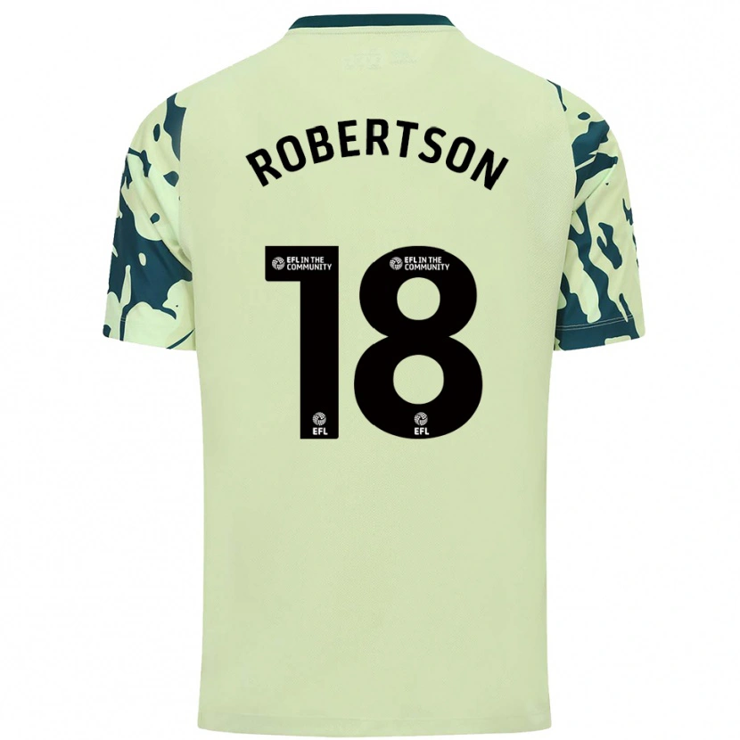 Danxen Hombre Camiseta Alex Robertson #18 Verde Oscuro 2ª Equipación 2025/26 La Camisa