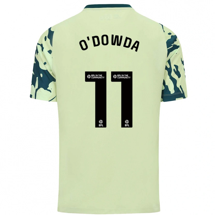 Danxen Hombre Camiseta Callum O'dowda #11 Verde Oscuro 2ª Equipación 2025/26 La Camisa