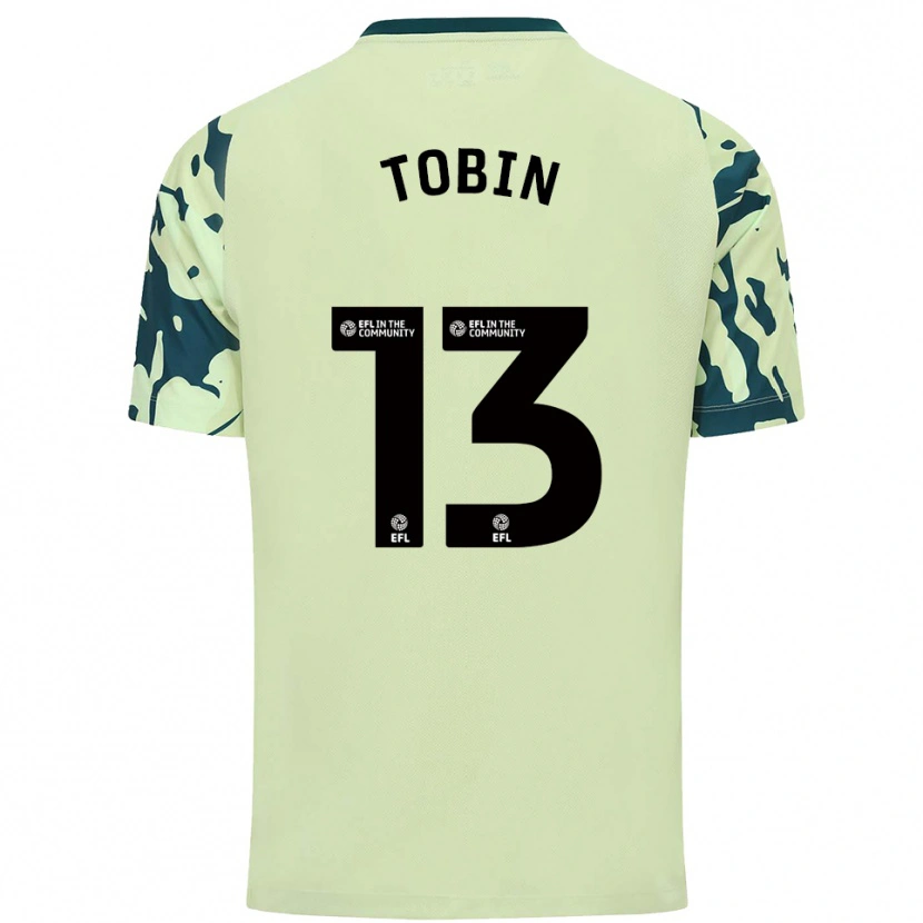 Danxen Hombre Camiseta Tiger Tobin #13 Verde Oscuro 2ª Equipación 2025/26 La Camisa
