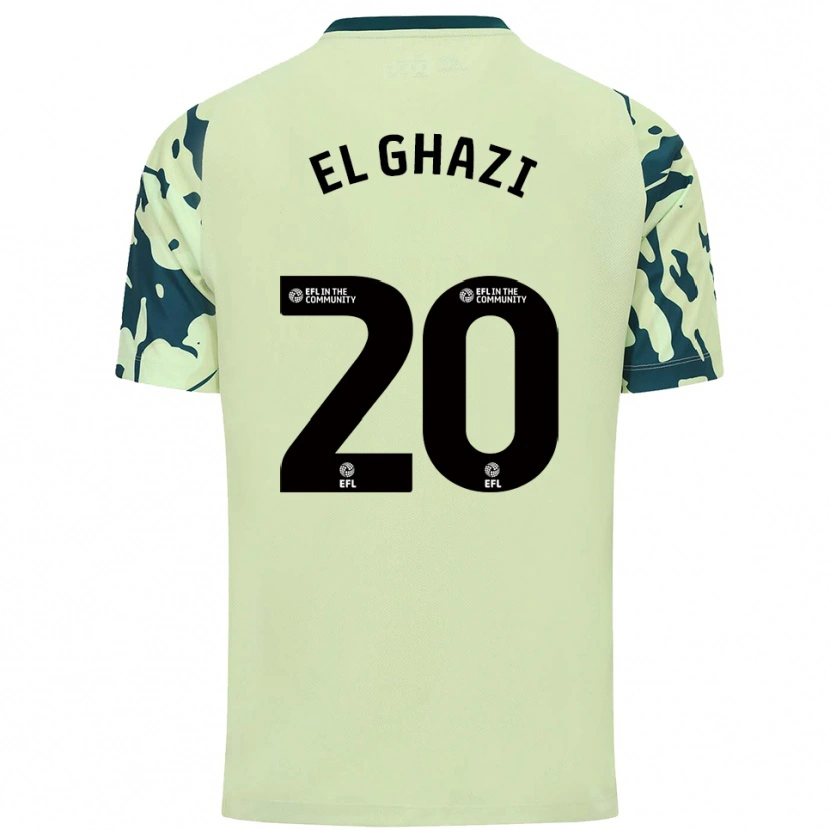 Danxen Hombre Camiseta Anwar El Ghazi #20 Verde Oscuro 2ª Equipación 2025/26 La Camisa