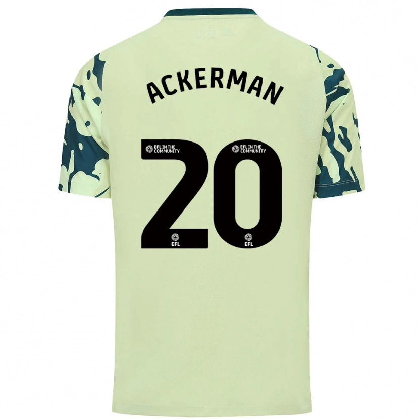 Danxen Hombre Camiseta Mali Ackerman #20 Verde Oscuro 2ª Equipación 2025/26 La Camisa