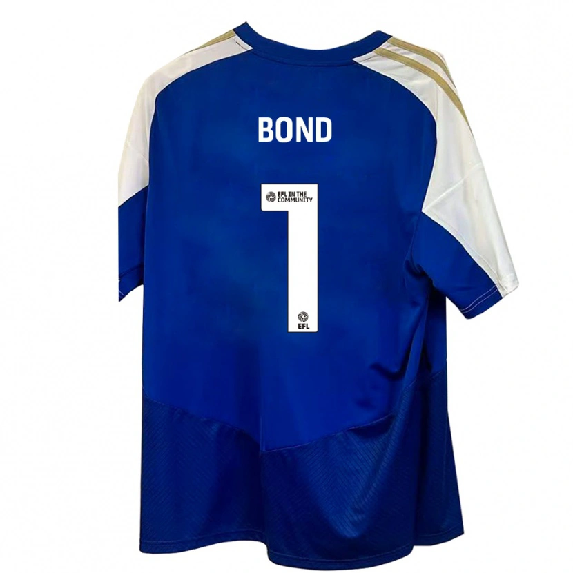 Danxen Hombre Camiseta Abbi Bond #1 Azul Blanco Dorado 2ª Equipación 2025/26 La Camisa