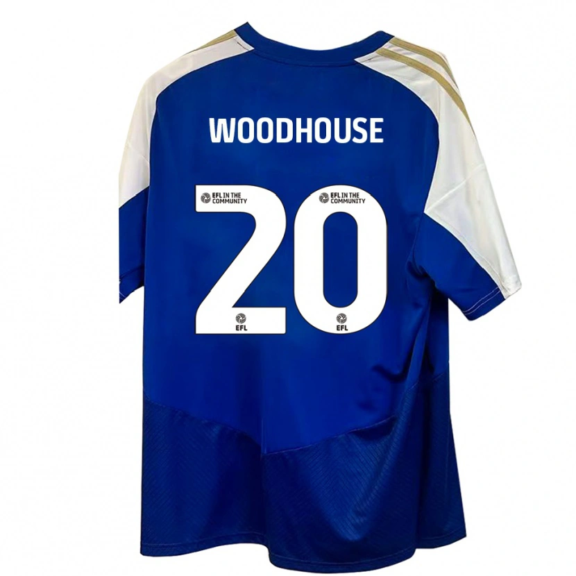 Danxen Hombre Camiseta Luca Woodhouse #20 Azul Blanco Dorado 2ª Equipación 2025/26 La Camisa