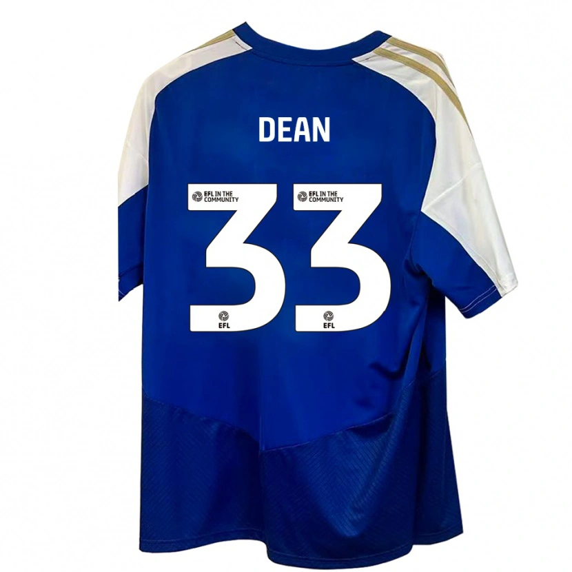 Danxen Hombre Camiseta Tom Dean #33 Azul Blanco Dorado 2ª Equipación 2025/26 La Camisa
