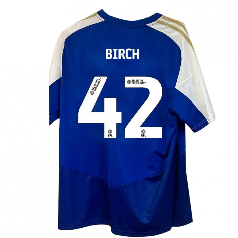 Danxen Hombre Camiseta George Birch #42 Azul Blanco Dorado 2ª Equipación 2025/26 La Camisa