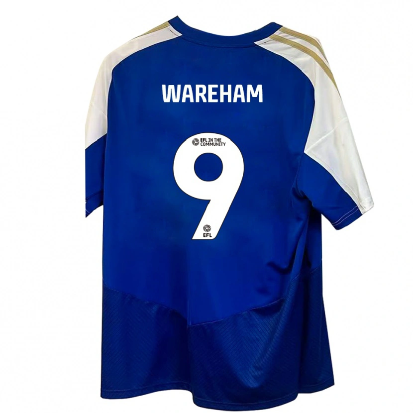 Danxen Hombre Camiseta Jayden Wareham #9 Azul Blanco Dorado 2ª Equipación 2025/26 La Camisa