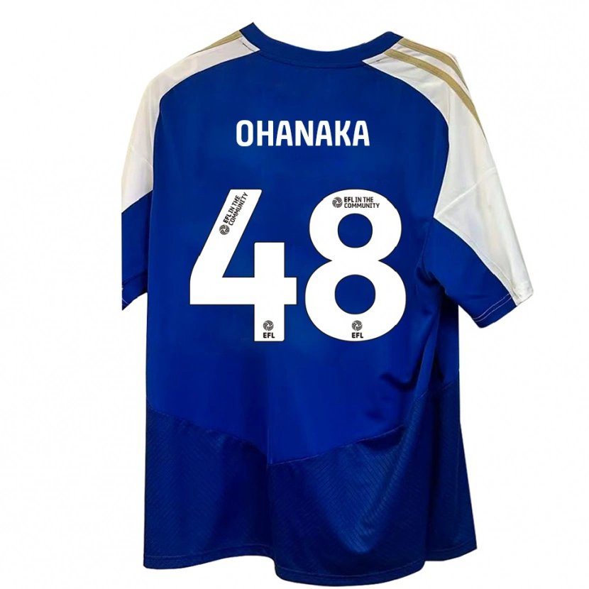 Danxen Hombre Camiseta Santino Ohanaka #48 Azul Blanco Dorado 2ª Equipación 2025/26 La Camisa
