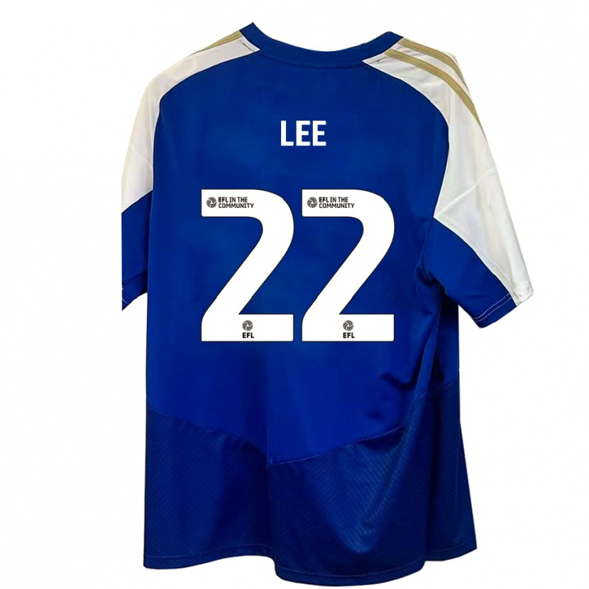 Danxen Hombre Camiseta Harry Lee #22 Azul Blanco Dorado 2ª Equipación 2025/26 La Camisa
