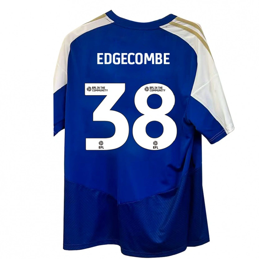Danxen Hombre Camiseta Max Edgecombe #38 Azul Blanco Dorado 2ª Equipación 2025/26 La Camisa