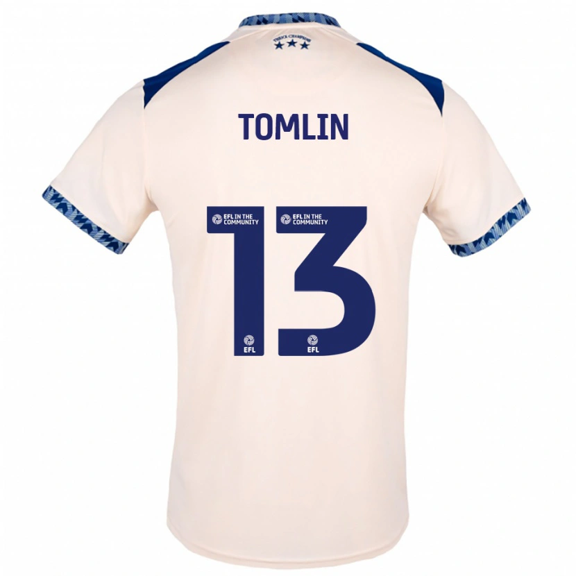 Danxen Hombre Camiseta Phoebe Tomlin #13 Blanco Hueso Azul Marino 2ª Equipación 2025/26 La Camisa