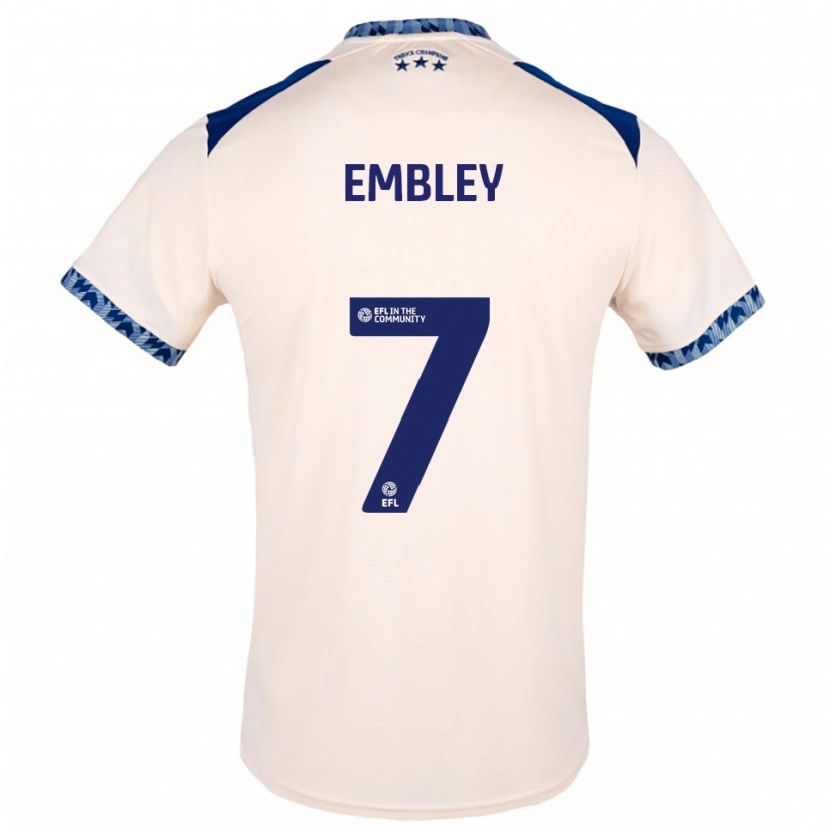 Danxen Hombre Camiseta Leah Embley #7 Blanco Hueso Azul Marino 2ª Equipación 2025/26 La Camisa