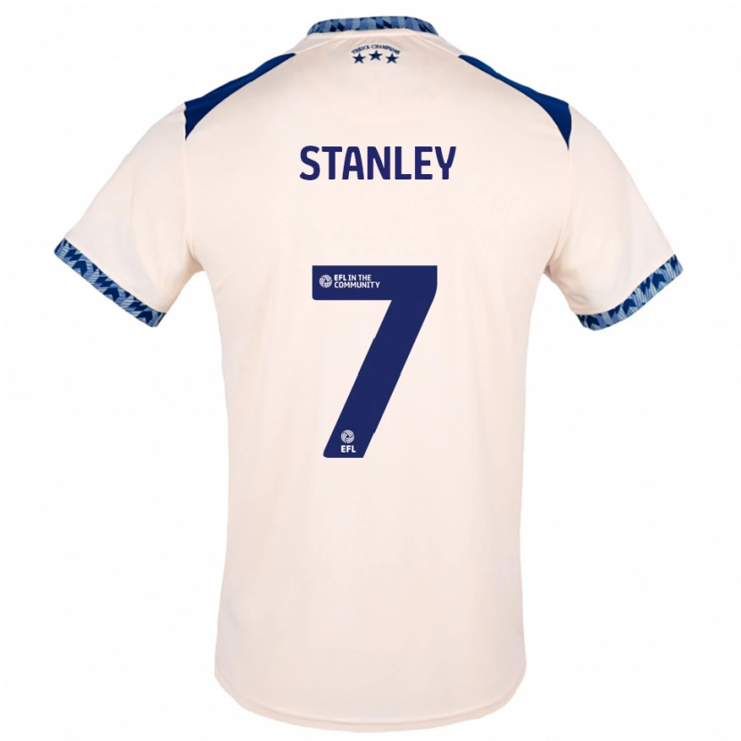 Danxen Hombre Camiseta Katie Stanley #7 Blanco Hueso Azul Marino 2ª Equipación 2025/26 La Camisa