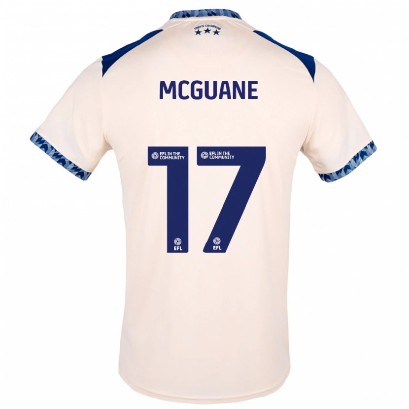 Danxen Hombre Camiseta Marcus Mcguane #17 Blanco Hueso Azul Marino 2ª Equipación 2025/26 La Camisa