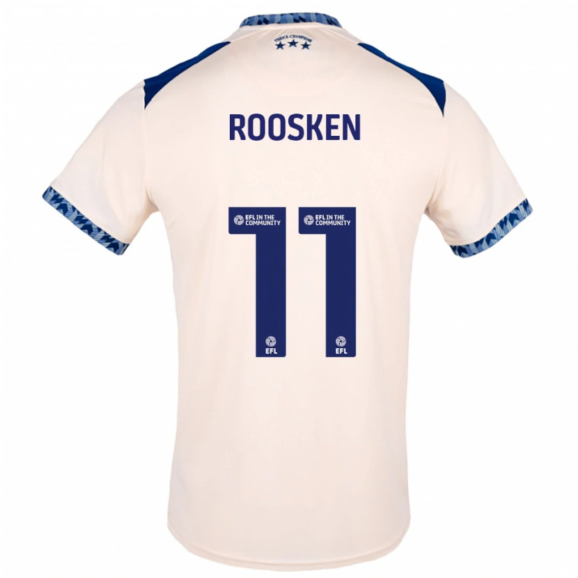 Danxen Hombre Camiseta Ruben Roosken #11 Blanco Hueso Azul Marino 2ª Equipación 2025/26 La Camisa