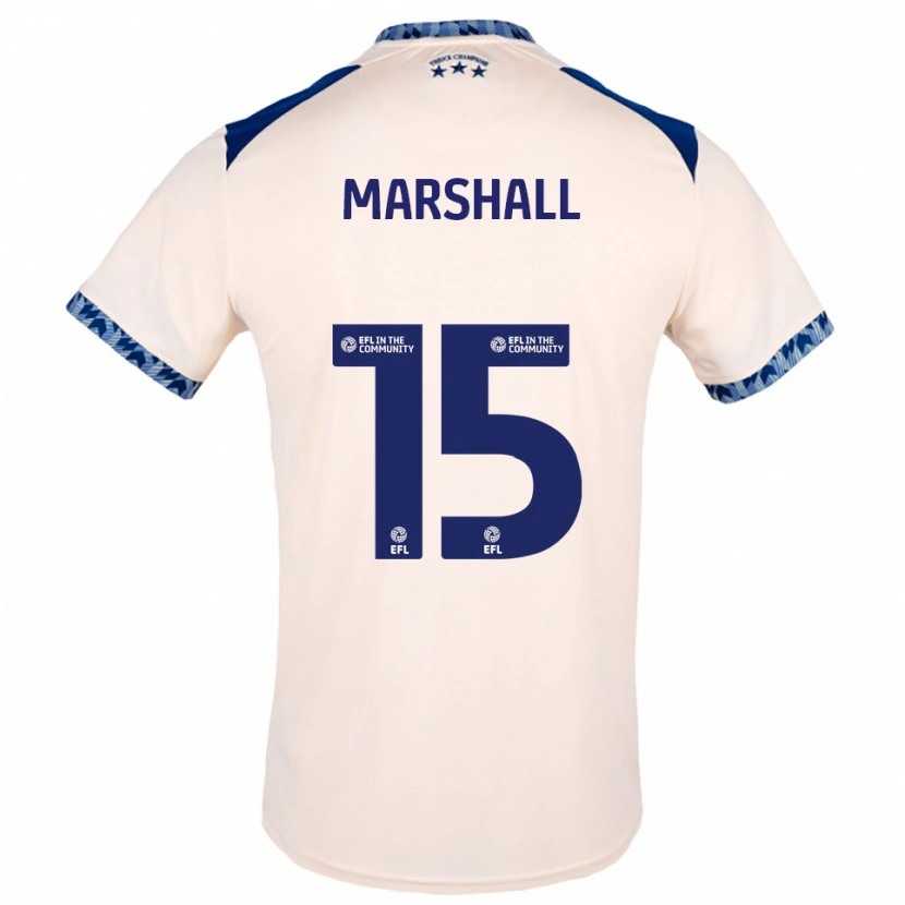 Danxen Hombre Camiseta Georgia Marshall #15 Blanco Hueso Azul Marino 2ª Equipación 2025/26 La Camisa