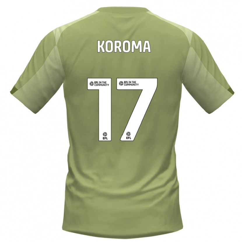 Danxen Hombre Camiseta Josh Koroma #17 Salvia Champán 2ª Equipación 2025/26 La Camisa