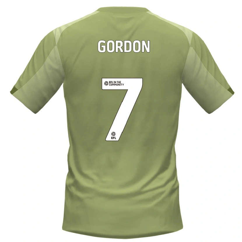 Danxen Hombre Camiseta Lemar Gordon #7 Salvia Champán 2ª Equipación 2025/26 La Camisa