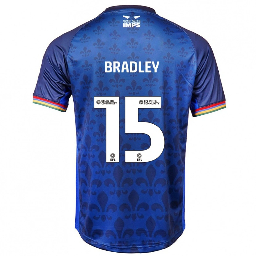 Danxen Hombre Camiseta Sonny Bradley #15 Azul Azul Marino 2ª Equipación 2025/26 La Camisa