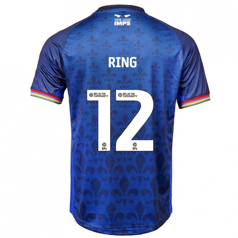 Danxen Hombre Camiseta Erik Ring #12 Azul Azul Marino 2ª Equipación 2025/26 La Camisa