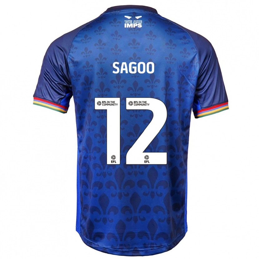 Danxen Hombre Camiseta Kian Sagoo #12 Azul Azul Marino 2ª Equipación 2025/26 La Camisa
