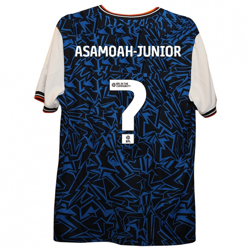 Danxen Hombre Camiseta Lloyd Asamoah-Junior #0 Azul Negro Blanco 2ª Equipación 2025/26 La Camisa