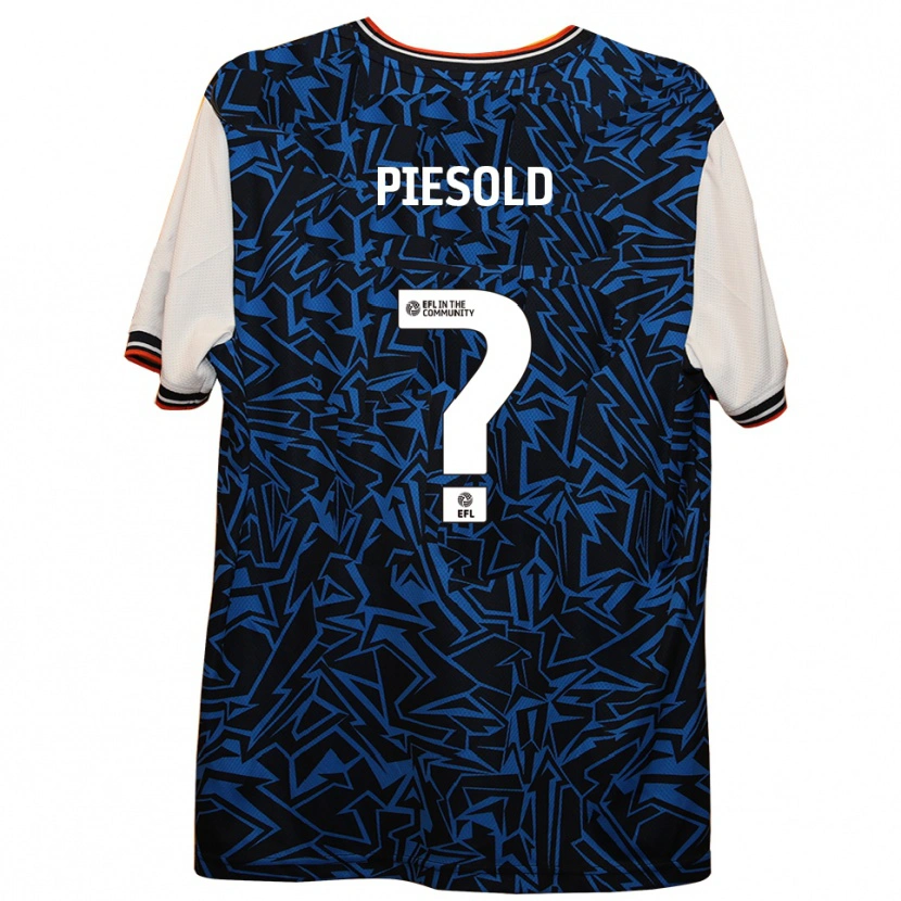 Danxen Hombre Camiseta Axel Piesold #0 Azul Negro Blanco 2ª Equipación 2025/26 La Camisa
