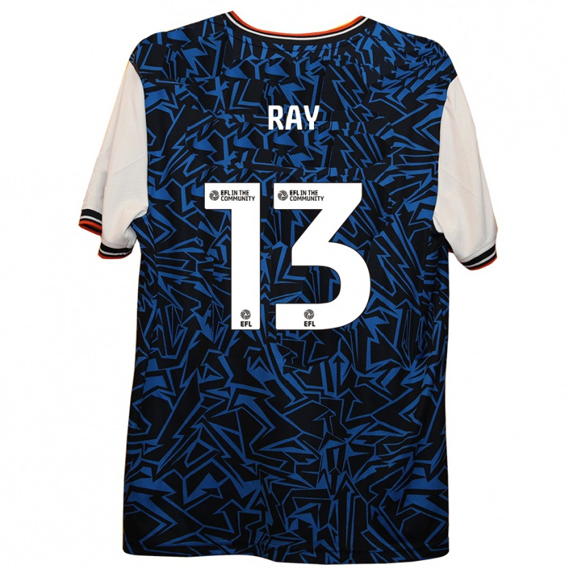 Danxen Hombre Camiseta Celine Ray #13 Azul Negro Blanco 2ª Equipación 2025/26 La Camisa