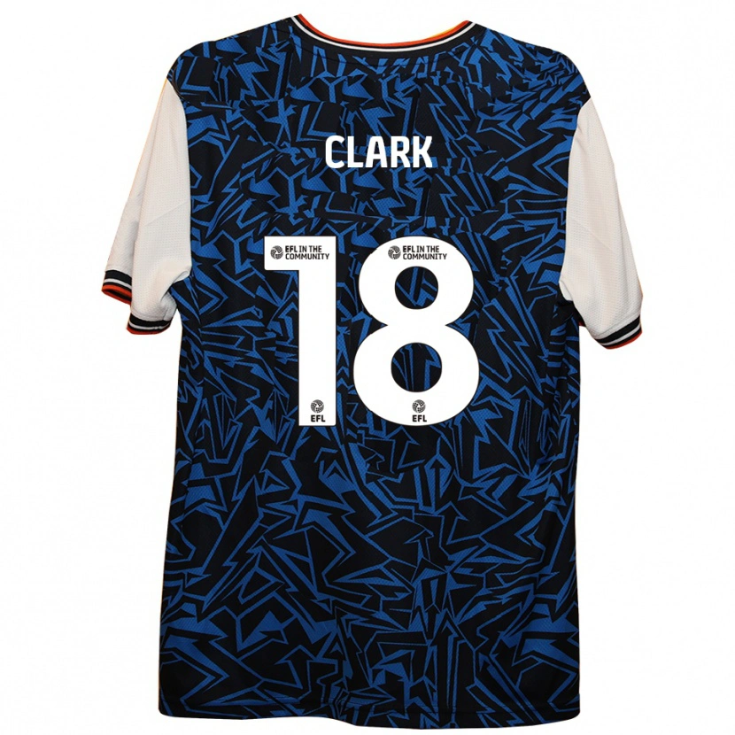 Danxen Hombre Camiseta Jordan Clark #18 Azul Negro Blanco 2ª Equipación 2025/26 La Camisa
