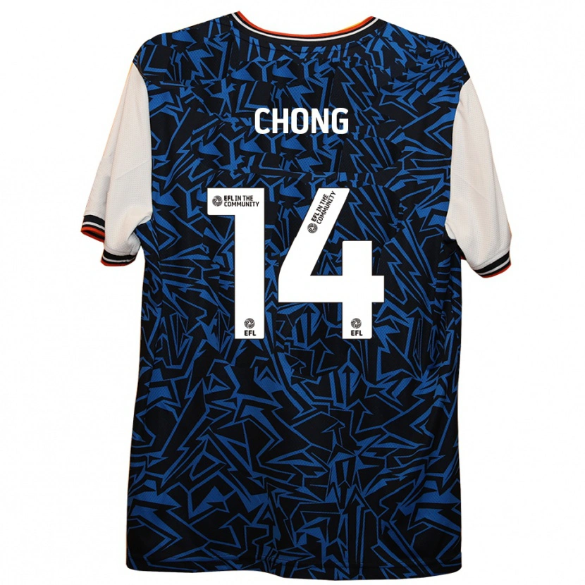 Danxen Hombre Camiseta Tahith Chong #14 Azul Negro Blanco 2ª Equipación 2025/26 La Camisa