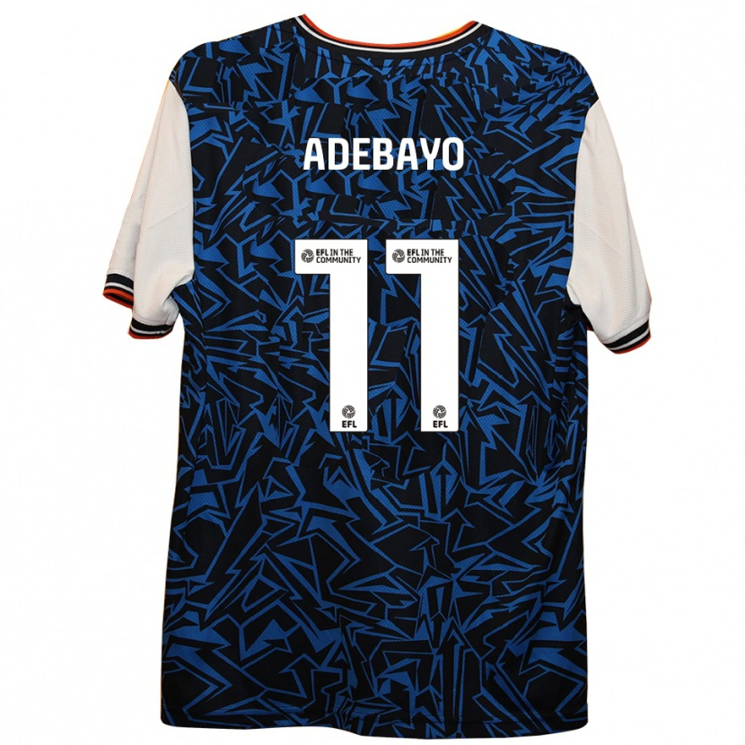 Danxen Hombre Camiseta Elijah Adebayo #11 Azul Negro Blanco 2ª Equipación 2025/26 La Camisa