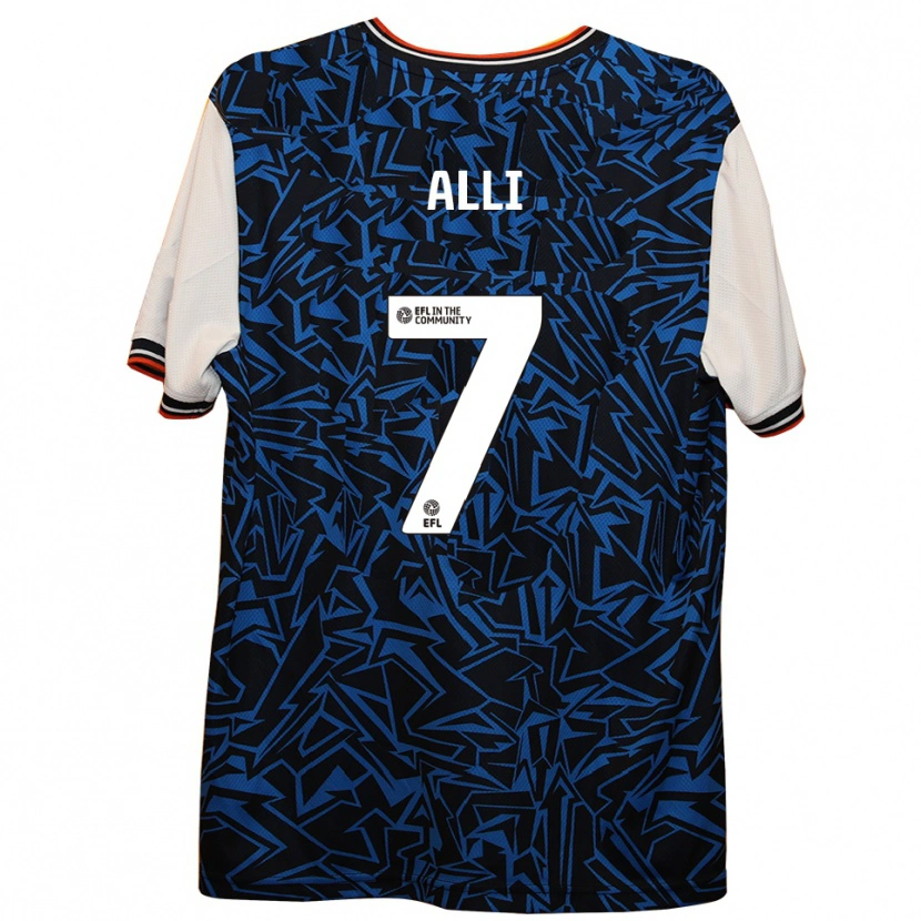 Danxen Hombre Camiseta Millenic Alli #7 Azul Negro Blanco 2ª Equipación 2025/26 La Camisa