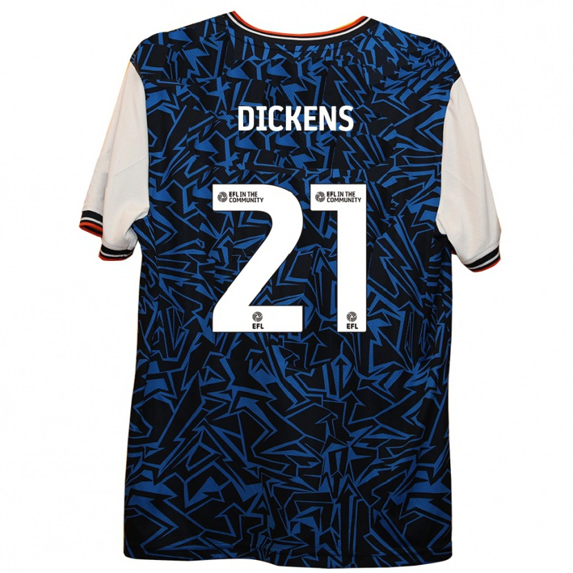 Danxen Hombre Camiseta Andie Dickens #21 Azul Negro Blanco 2ª Equipación 2025/26 La Camisa